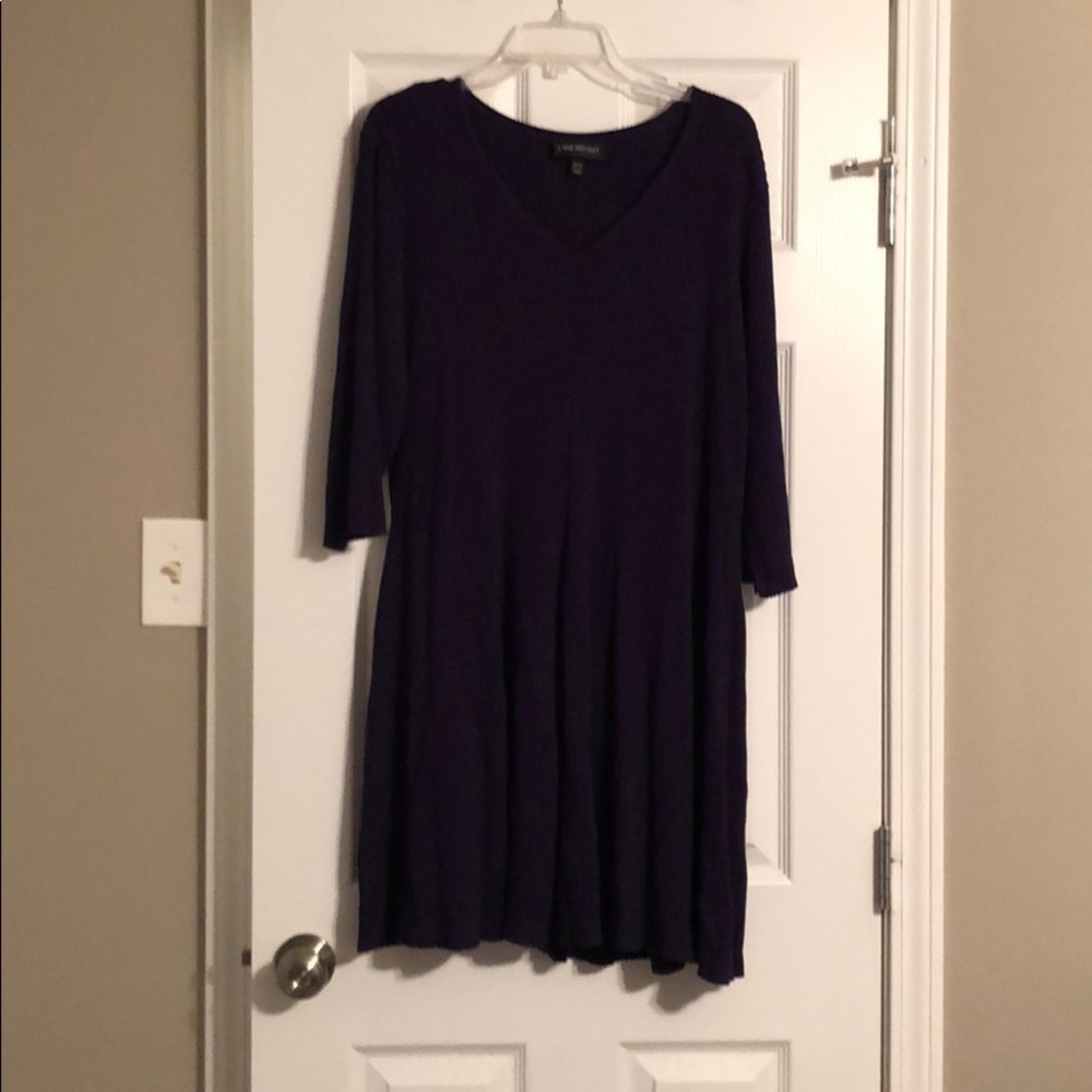 Purple sweater dress